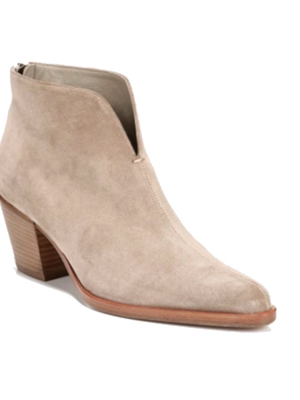Vince Taupe Suede Ankle Booties